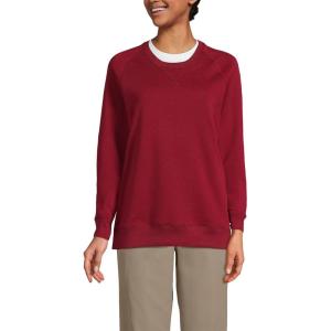 imageLands End School Uniform Adult Long Sleeve Crewneck SweatshirtGarnet