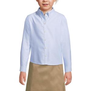 imageLands End Uniform Girls Long Sleeve Oxford Blue KidsBlue