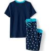 imageLands End Kids Short Sleeve Top and Jogger Bottom Pajama SetBlue Starry Skies