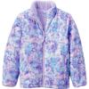 imageLands End Girls Reversible Fleece Puffer JacketLavender Tie Dye Play