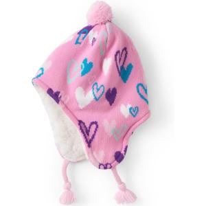 imageLands End Kids Peruvian HatPrism Pink Doodle Heart