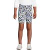 imageLands End Girls Tough Cotton Bike ShortsDeep Sea Navy Ditsy Floral