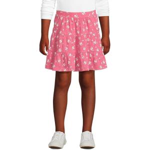 imageLands End Girls Knit Gauze Tiered SkirtRouge Pink Floral