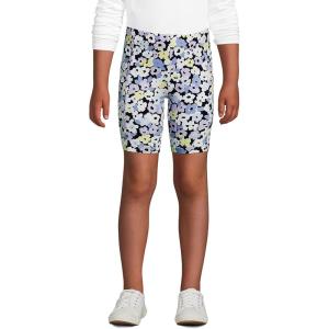 imageLands End Girls Tough Cotton Bike ShortsDeep Sea Navy Ditsy Floral