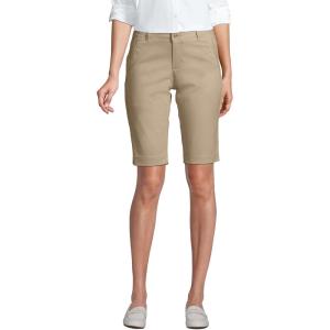 imageLands End School Uniform Young Womens Stretch Chino Bermuda ShortsKhaki