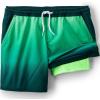 imageLands End Boys Stretch Hydroliner Sport Swim TrunkDeep BalsamWintergreen Ombre