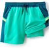 imageLands End Boys Stretch Hydroliner Sport Swim TrunkIsland Aqua Colorblock