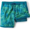 imageLands End Boys Stretch Hydroliner Sport Swim TrunkParadise Teal Stipple Palm