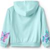 imageLands End Girls Long Sleeve Active HoodieAqua Butterflies