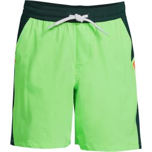 imageLands End Boys Stretch Hydroliner Sport Swim TrunkElectric Lime