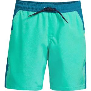 imageLands End Boys Stretch Hydroliner Sport Swim TrunkIsland Aqua Colorblock