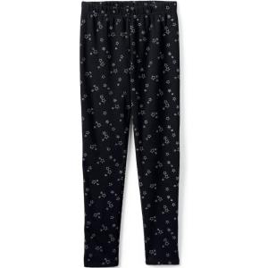 imageLands End Girls Fleece Lined LeggingsBlack Stars Print