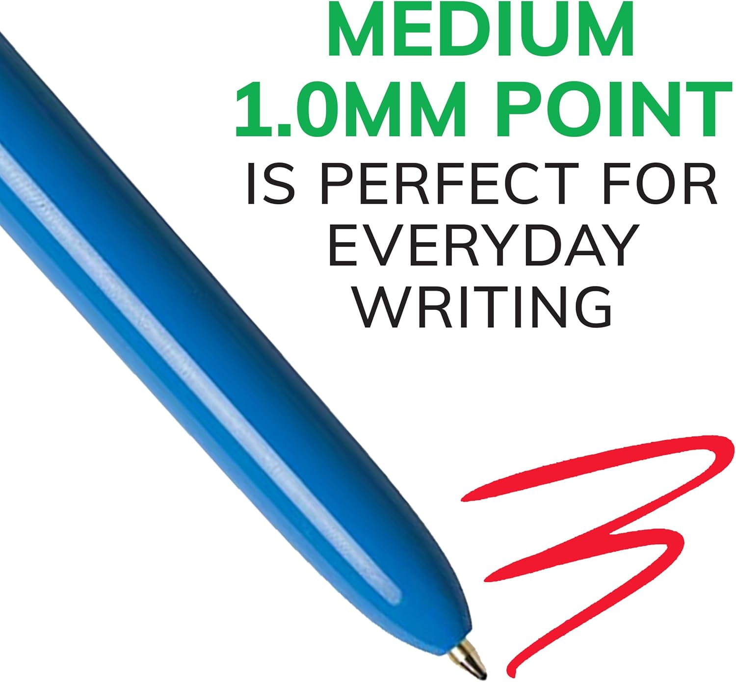 BIC 4Color Original Retractable Ball Pens Versatile 10mm Medium Point LongLasting Ink Great Gift Idea 3Count in Assorted Colors