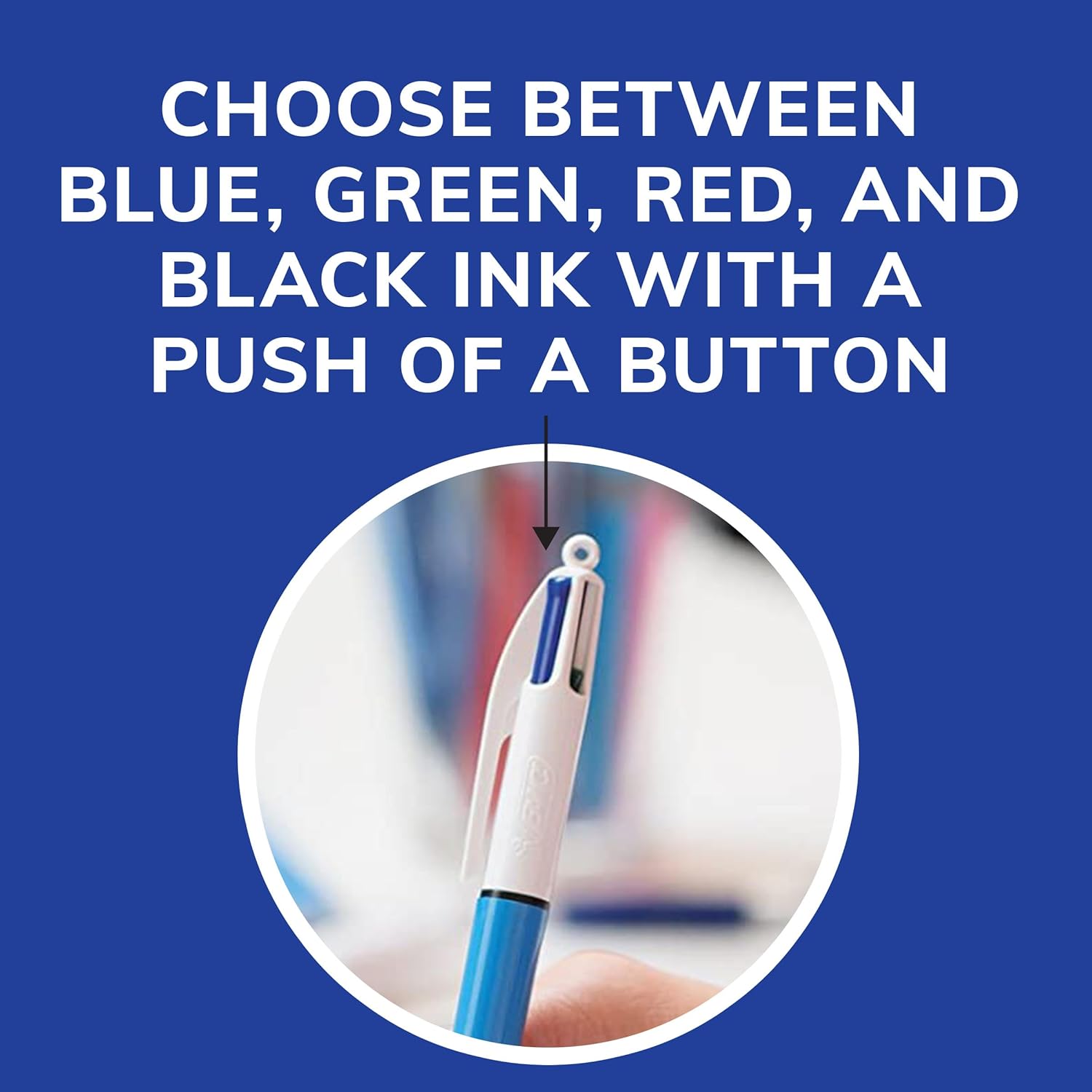BIC 4Color Original Retractable Ball Pens Versatile 10mm Medium Point LongLasting Ink Great Gift Idea 3Count in Assorted Colors