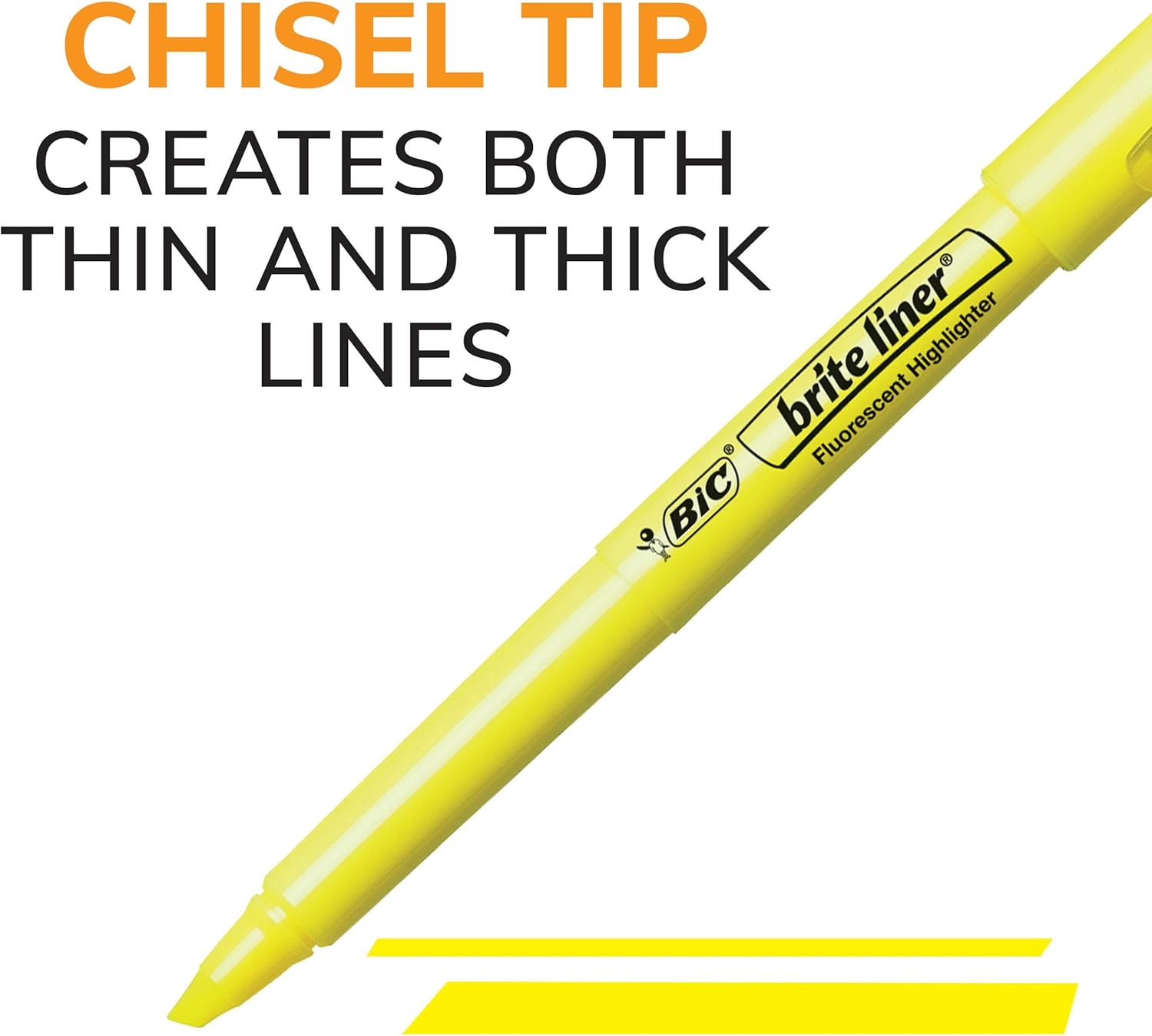 BIC Brite Liner Highlighter Chisel Tip Green 12Count BL11GREENAssorted Colors