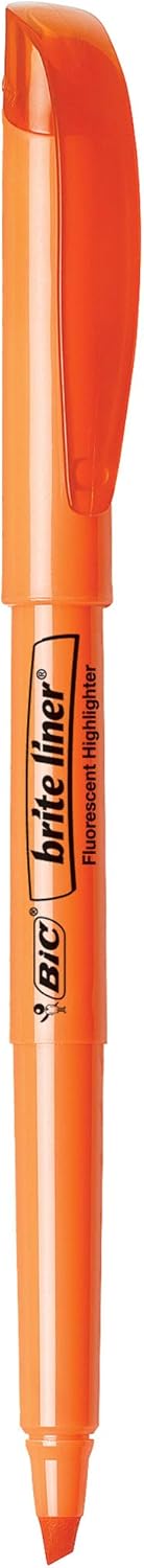 BIC Brite Liner Highlighter Chisel Tip Green 12Count BL11GREENOrange