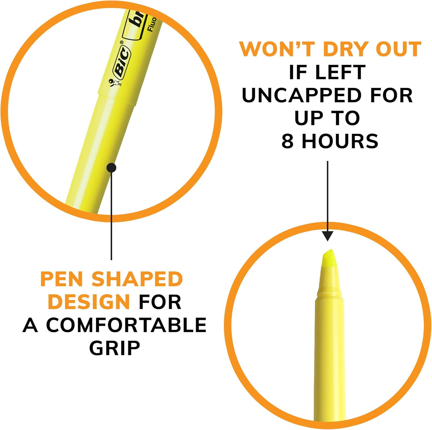 BIC Brite Liner Highlighter Chisel Tip Green 12Count BL11GREENYellow