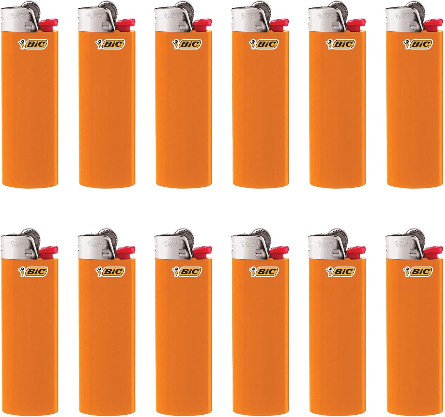BIC Classic Maxi Pocket Lighter Orange 12Pack Packaging May Vary