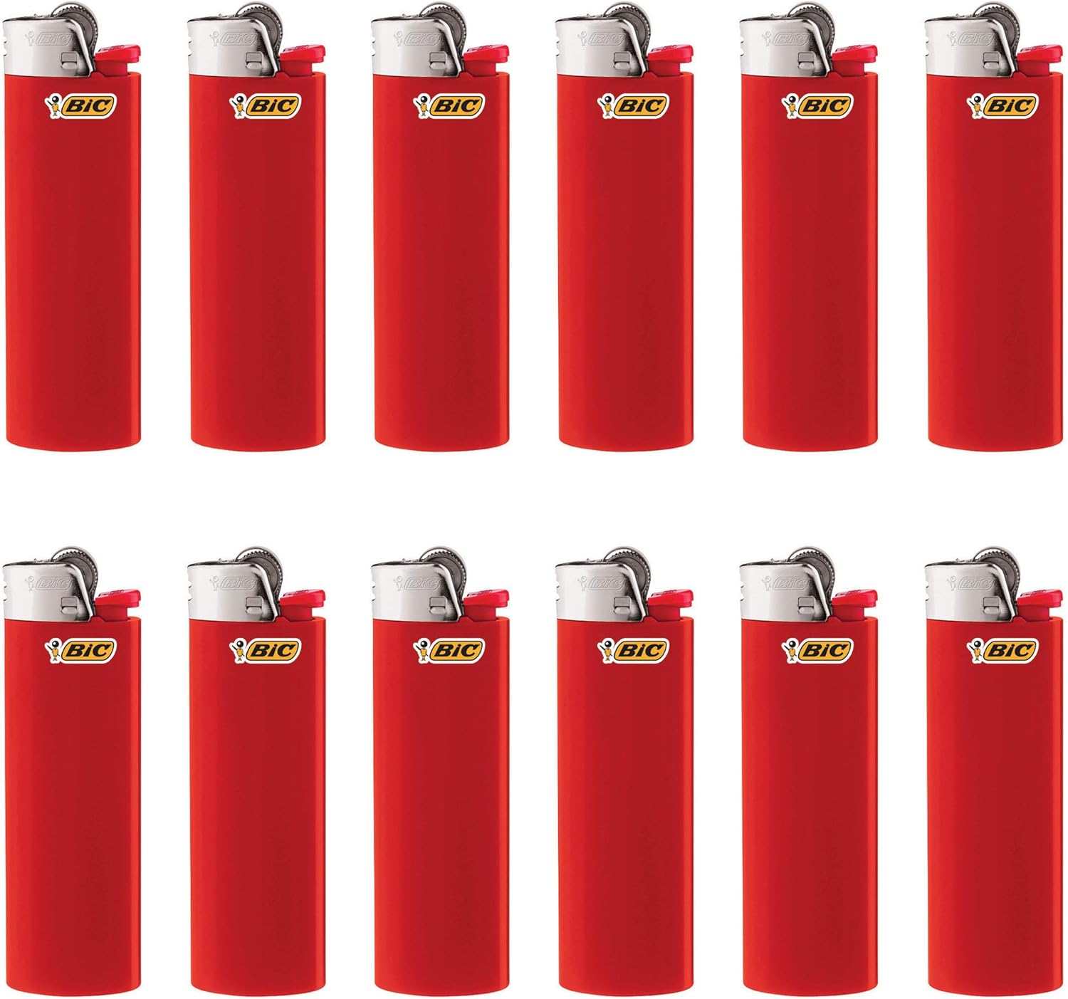 BIC Classic Maxi Pocket Lighter Red 12Pack Packaging May Vary