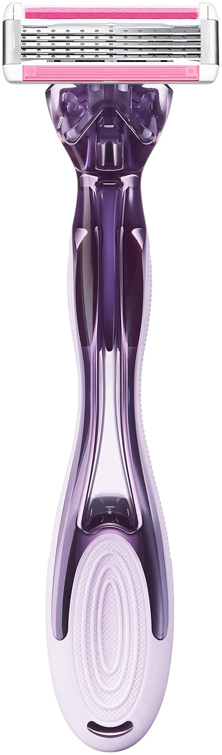 BIC Click 5 Soleil Womens Disposable Razors 5 Blades With a Moisture Strip For a Smoother Shave 1 Handle and 3 Cartridges 4 Piece Razor Set1 Handle  3 Cartridges