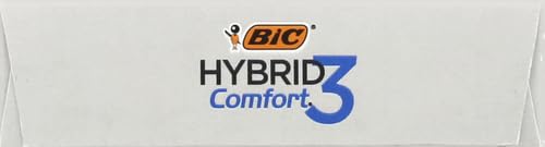 BIC Comfort 3 Refillable ThreeBlade Disposable Razors for Men Sensitive Skin Razor for a Comfortable Shave 1 Handle and 12 Cartridges With 3 Blades 13 Piece Razor KitBlack