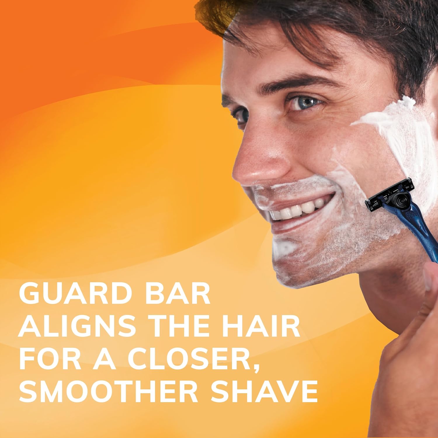 BIC Comfort 3 Refillable ThreeBlade Disposable Razors for Men Sensitive Skin Razor for a Comfortable Shave 1 Handle and 12 Cartridges With 3 Blades 13 Piece Razor KitBlackOrange