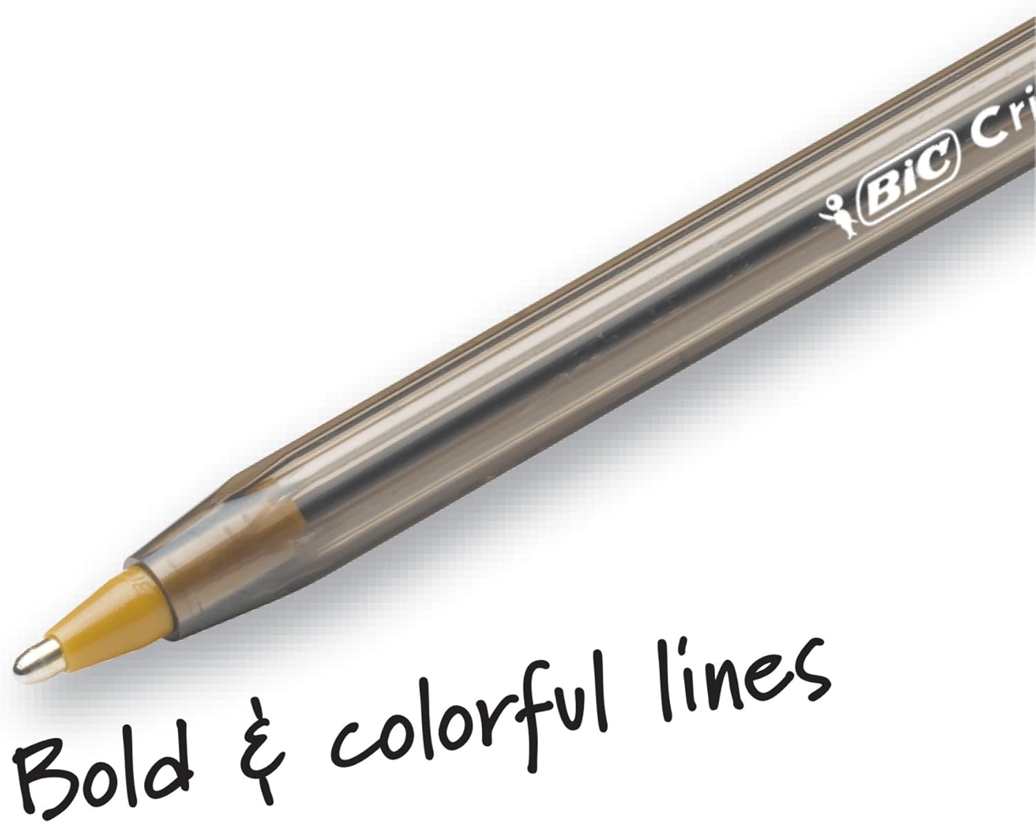 BIC Cristal Xtra Bold Ballpoint Pens Bold Point 16mm For Vivid And Dramatic Lines Assorted Colors 24Count PackAssorted