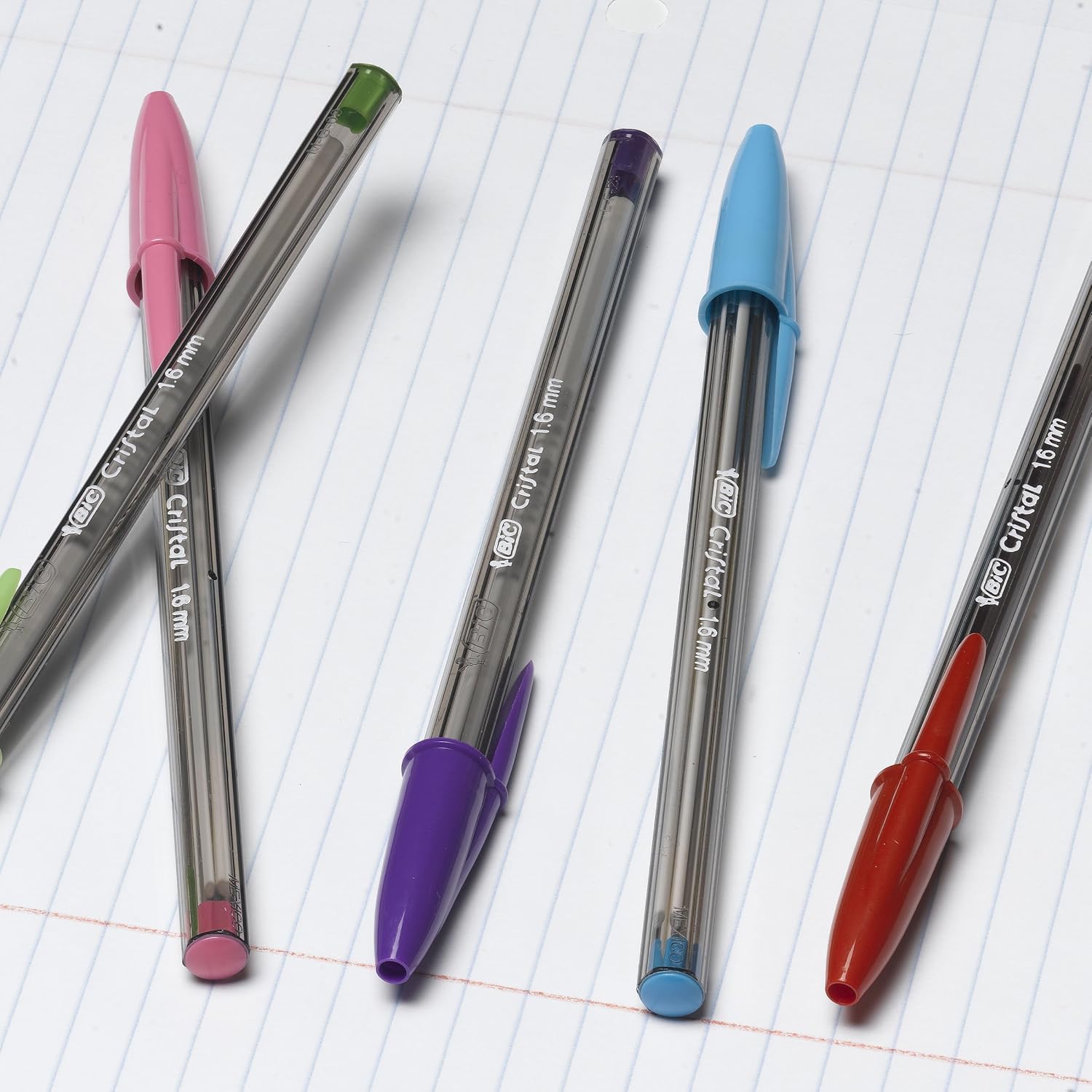 BIC Cristal Xtra Bold Ballpoint Pens Bold Point 16mm For Vivid And Dramatic Lines Assorted Colors 24Count PackAssorted