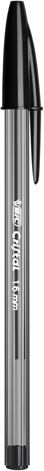 BIC Cristal Xtra Bold Ballpoint Pens Bold Point 16mm For Vivid And Dramatic Lines Assorted Colors 24Count PackBlack