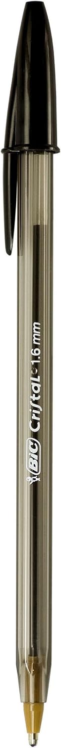 BIC Cristal Xtra Bold Ballpoint Pens Bold Point 16mm For Vivid And Dramatic Lines Assorted Colors 24Count PackBlack