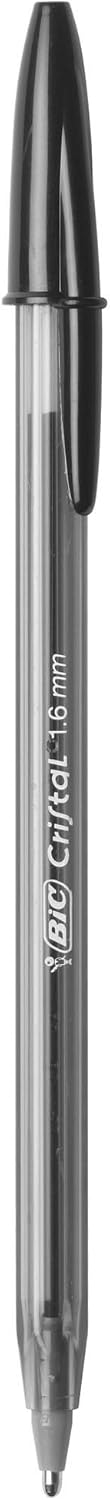 BIC Cristal Xtra Bold Ballpoint Pens Bold Point 16mm For Vivid And Dramatic Lines Assorted Colors 24Count PackBlack