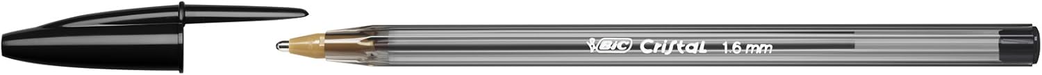 BIC Cristal Xtra Bold Ballpoint Pens Bold Point 16mm For Vivid And Dramatic Lines Assorted Colors 24Count PackBlack