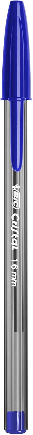 BIC Cristal Xtra Bold Ballpoint Pens Bold Point 16mm For Vivid And Dramatic Lines Assorted Colors 24Count PackBlue