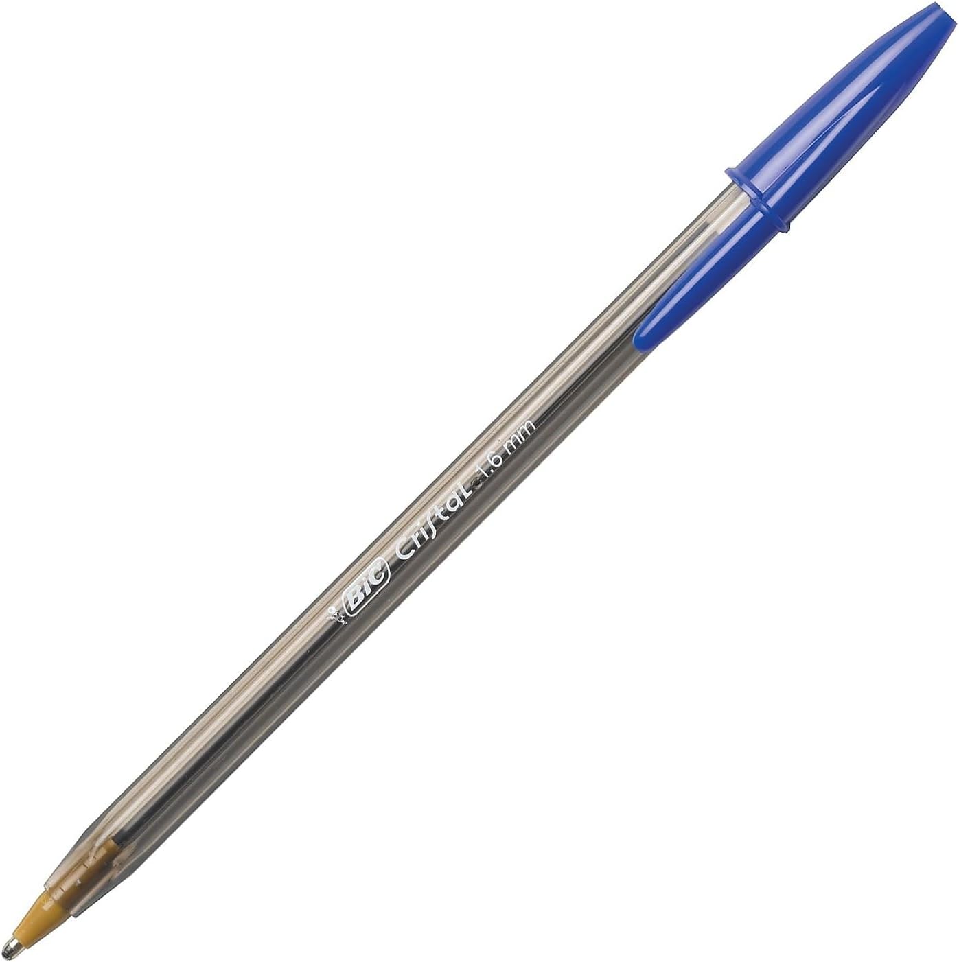 BIC Cristal Xtra Bold Ballpoint Pens Bold Point 16mm For Vivid And Dramatic Lines Assorted Colors 24Count PackBlue