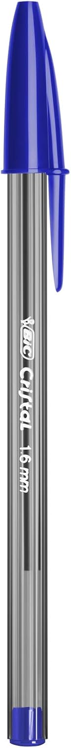 BIC Cristal Xtra Bold Ballpoint Pens Bold Point 16mm For Vivid And Dramatic Lines Assorted Colors 24Count PackBlue