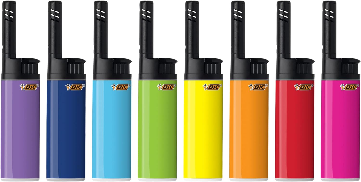 BIC EZ Reach Candle Lighter The Ultimate Lighter with Wand for Candles Assorted Colors 6 Count Pack of Long Lighters