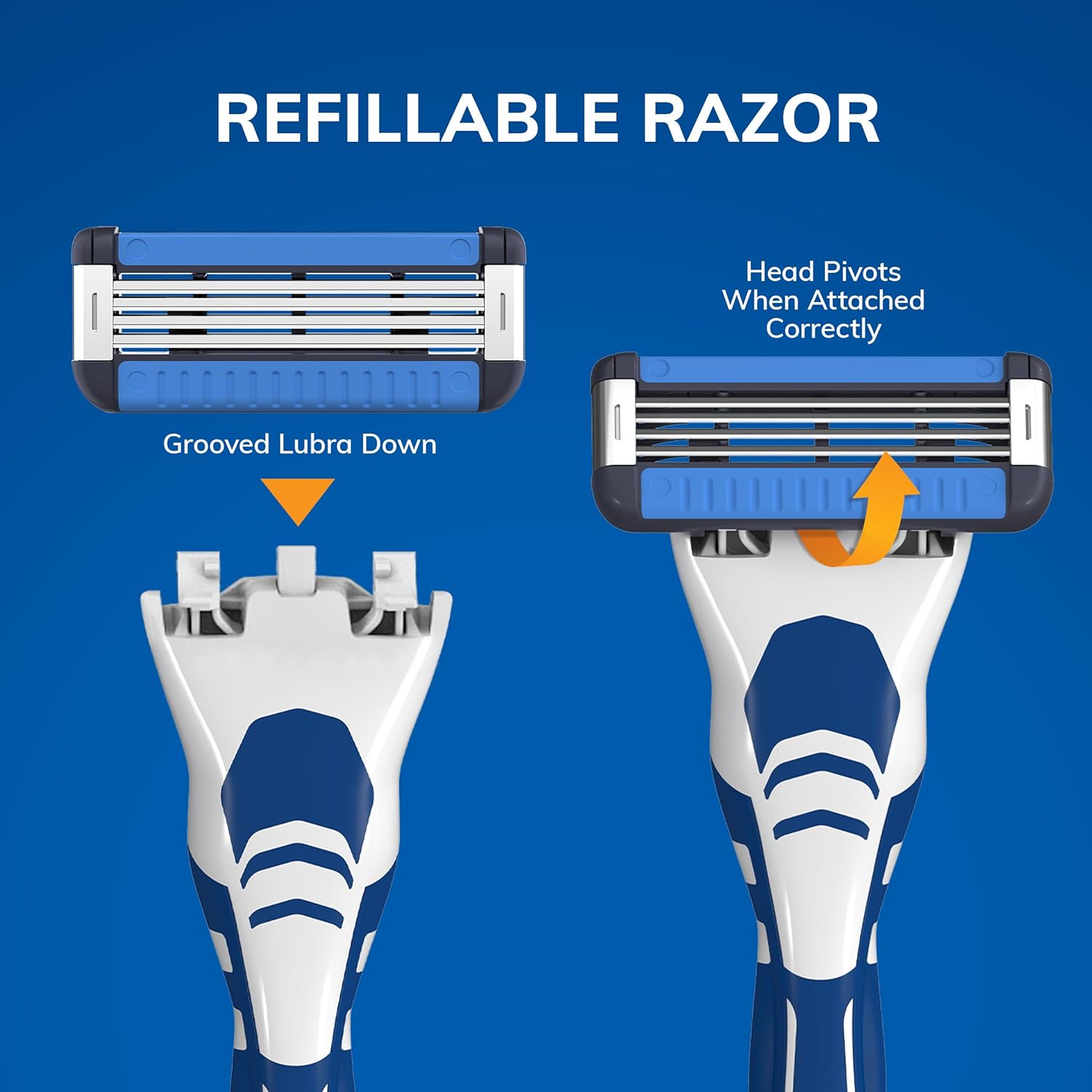 BIC EasyRinse AntiClogging Refillable Mens Razors With 4 Blades 1 Handle and 9 Refill Razor Cartridges Razor KitAssorted
