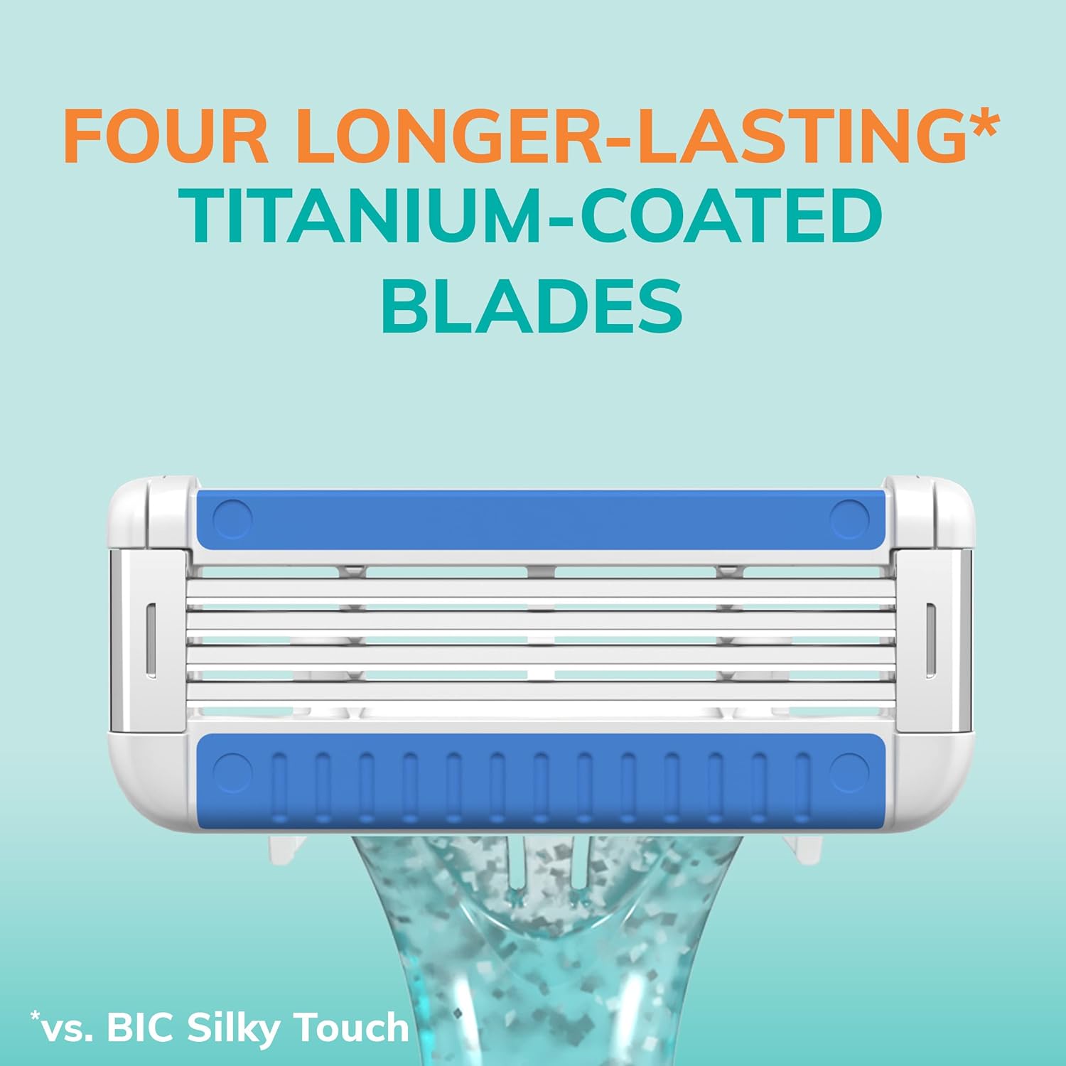 BIC EasyRinse AntiClogging Womens Disposable Razors for a Smoother Shave With Less Irritation Easy Rinse Shaving Razors With 4 Blades 2 Count1 Count Pack of 2