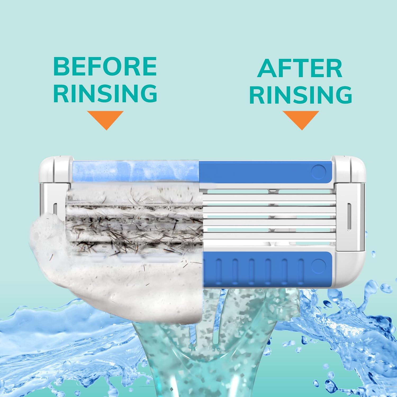 BIC EasyRinse AntiClogging Womens Disposable Razors for a Smoother Shave With Less Irritation Easy Rinse Shaving Razors With 4 Blades 2 Count1 Count Pack of 6