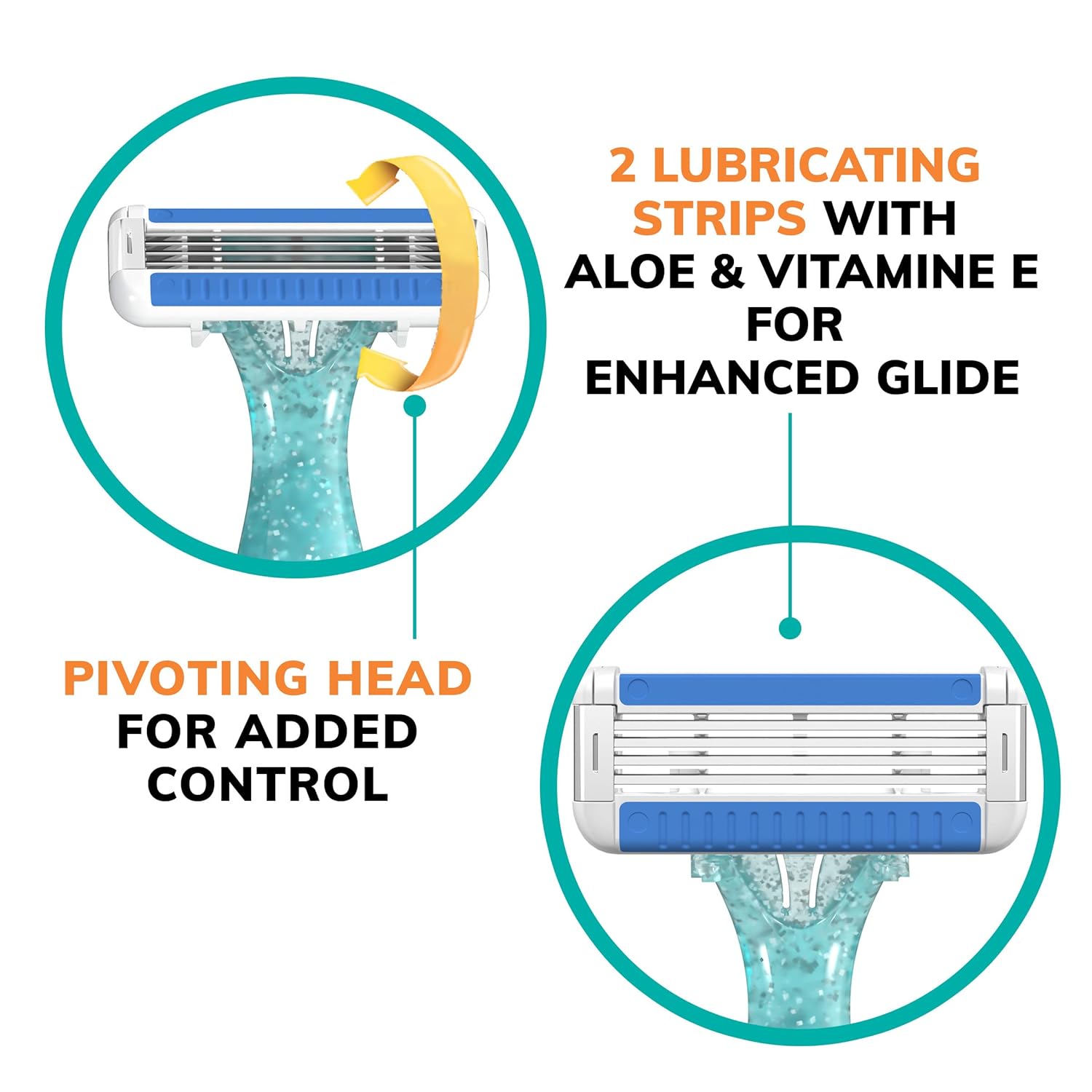 BIC EasyRinse AntiClogging Womens Disposable Razors for a Smoother Shave With Less Irritation Easy Rinse Shaving Razors With 4 Blades 2 Count1 Count Pack of 6