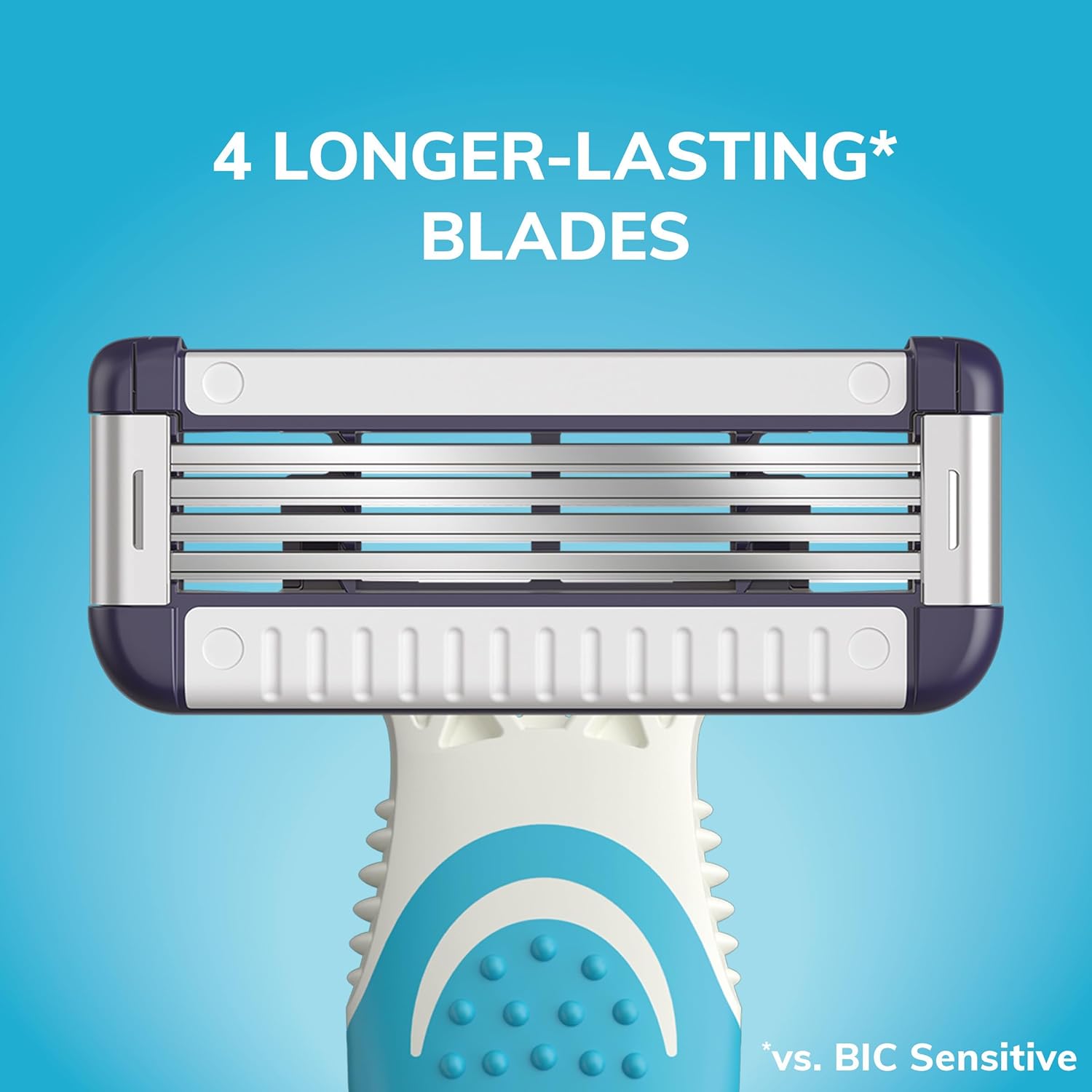 BIC EasyRinse Sensitive AntiClogging Mens Disposable Razors Clinically Proven for Sensitive Skin Shaving Razors With 4 Blades 6 CountAssorted