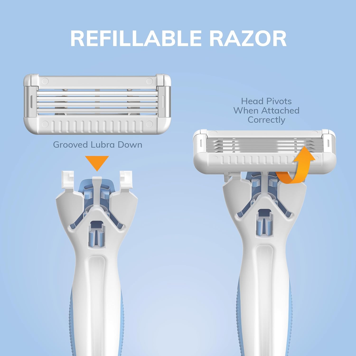 BIC EasyRinse Sensitive AntiClogging Refillable Womens Razors With 4 Blades 1 Handle and 9 Refill Razor Cartridges Razor KitAssorted