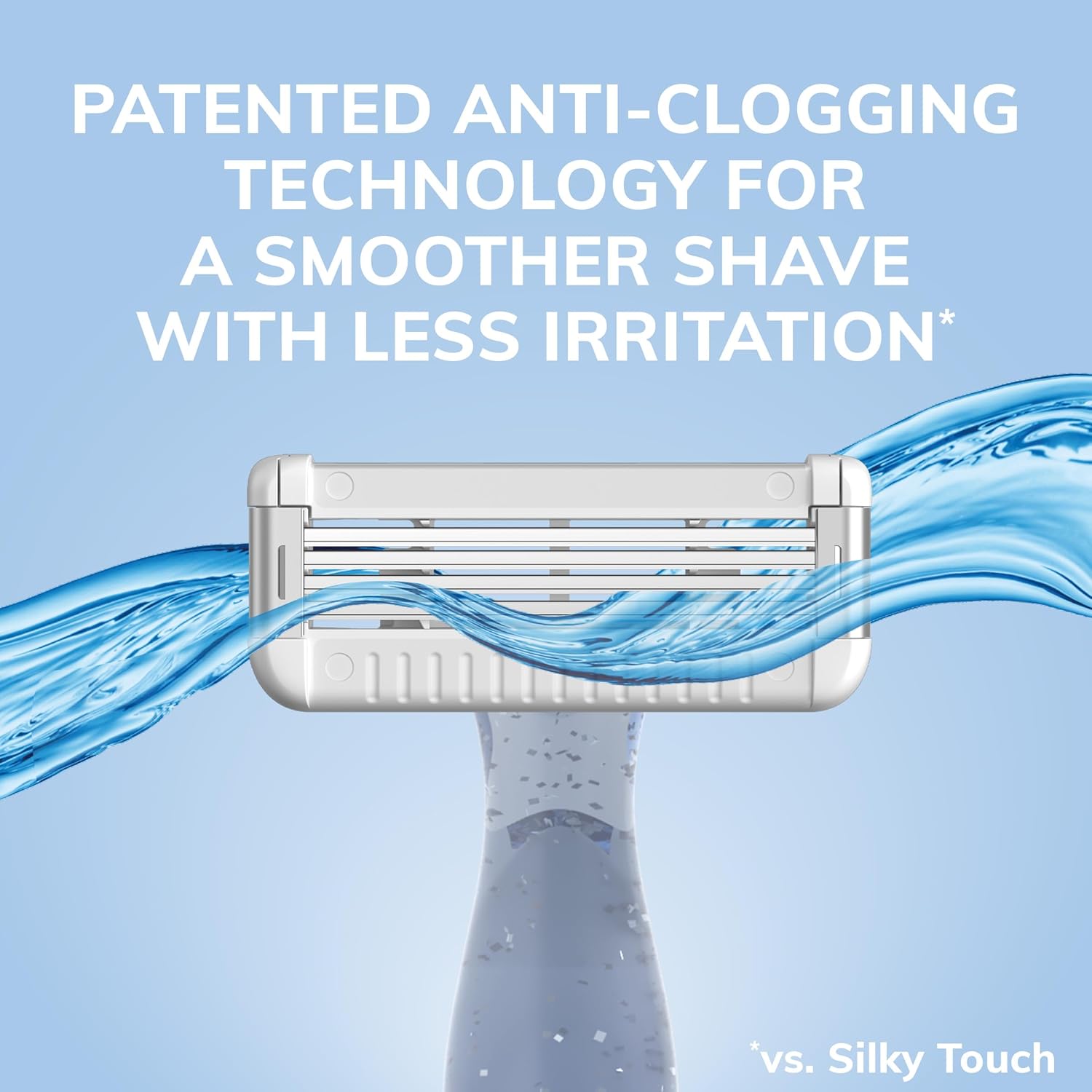 BIC EasyRinse Sensitive AntiClogging Womens Disposable Razors Clinically Proven for Sensitive Skin Shaving Razors With 4 Blades 6 CountAssorted