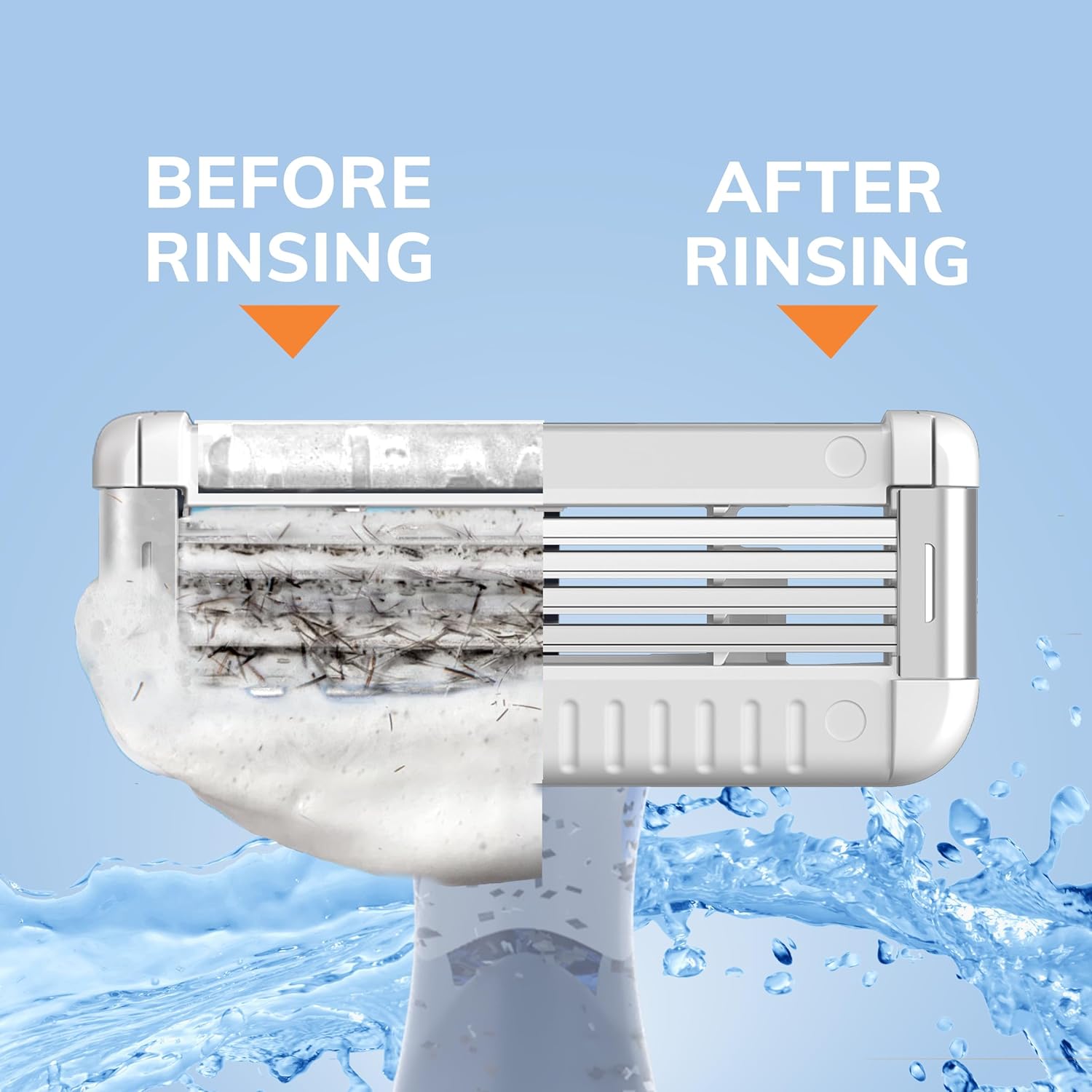 BIC EasyRinse Sensitive AntiClogging Womens Disposable Razors Clinically Proven for Sensitive Skin Shaving Razors With 4 Blades 6 CountAssorted