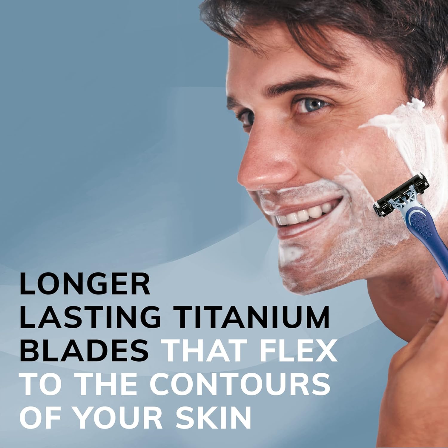 BIC Flex 3 Titanium Mens Disposable Razors With 3 Blades Ideal Razor For Face and Body Shaving 8 Piece Razor Kit for Men8 Count Pack of 1