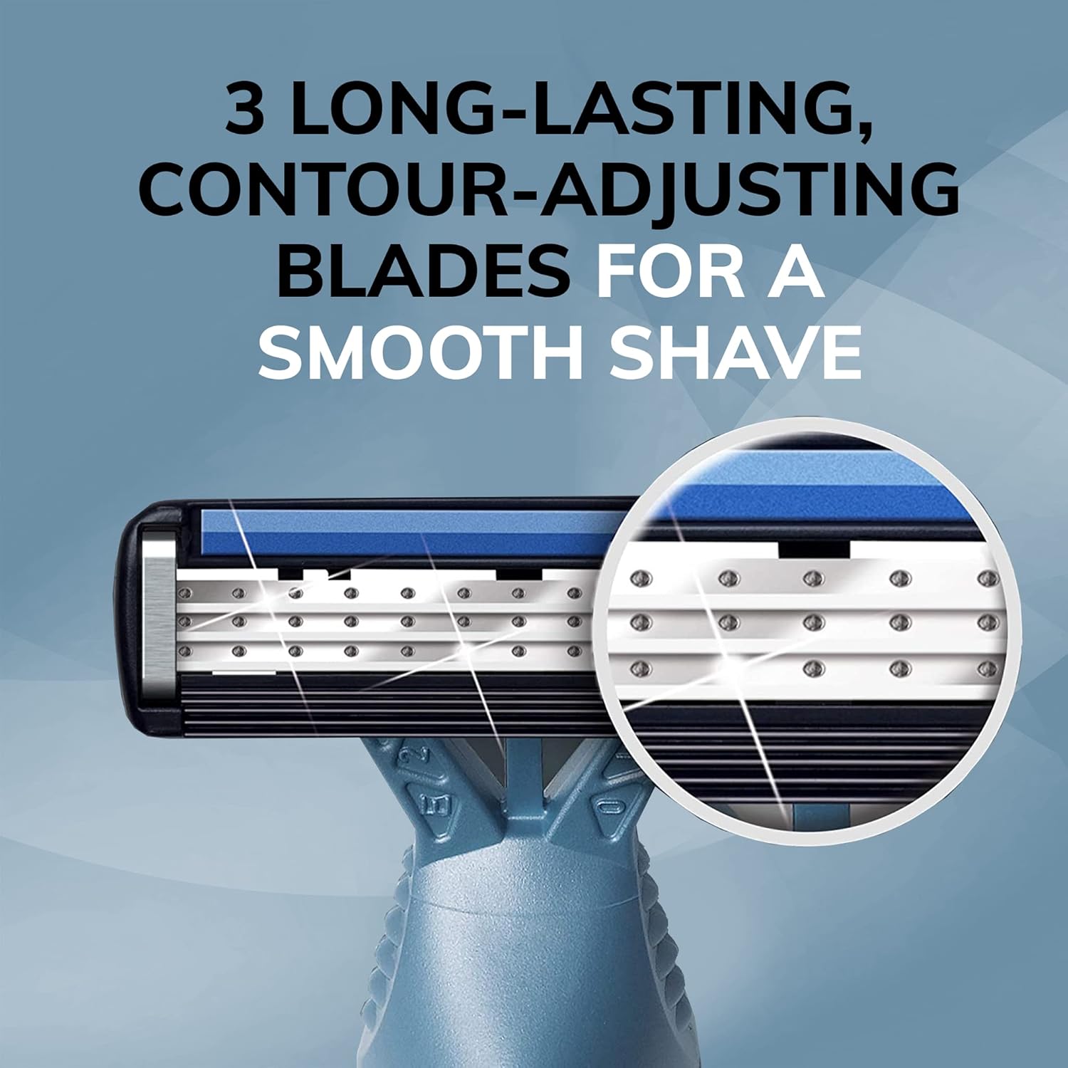 BIC Flex 3 Titanium Mens Disposable Razors With 3 Blades Ideal Razor For Face and Body Shaving 8 Piece Razor Kit for Men8 Count Pack of 1