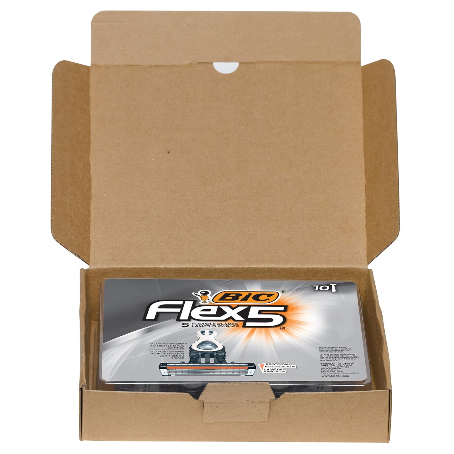 BIC Flex 5 Titanium 5Blade Disposable Razor for Men Sensitive Skin Razor For a Smooth Comfortable and Close Shave 4 Piece Razor SetAssorted