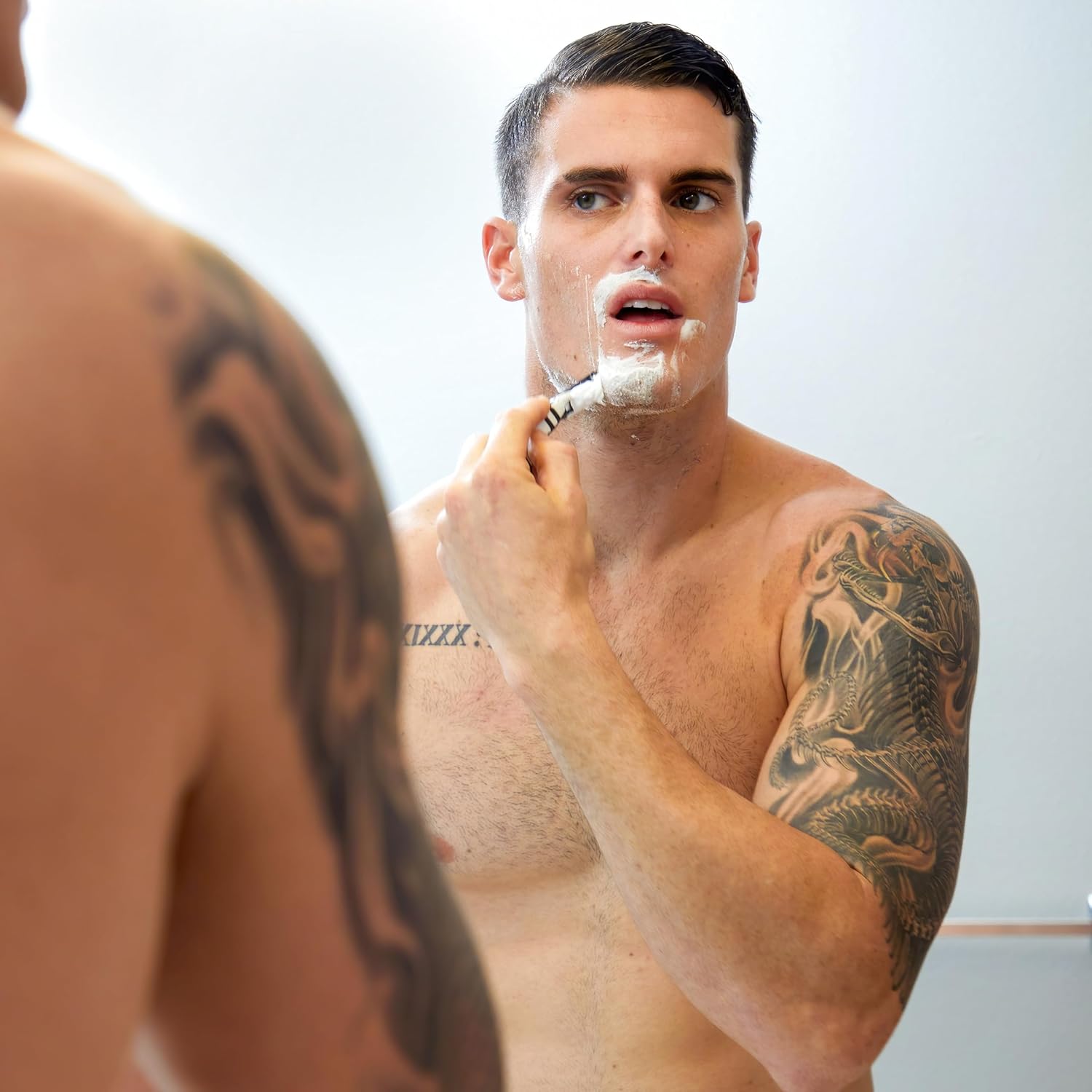 BIC Flex 5 Titanium 5Blade Disposable Razor for Men Sensitive Skin Razor For a Smooth Comfortable and Close Shave 4 Piece Razor SetAssorted