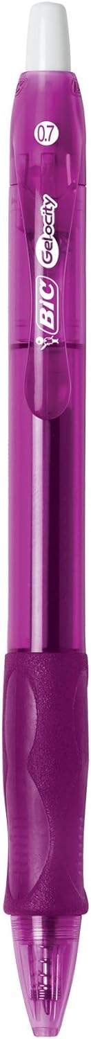 BIC Gelocity Original Assorted Fashion Colors Gel Pens Medium Point 07mm 8Count Pack Retractable Gel Pens With Comfortable Grip