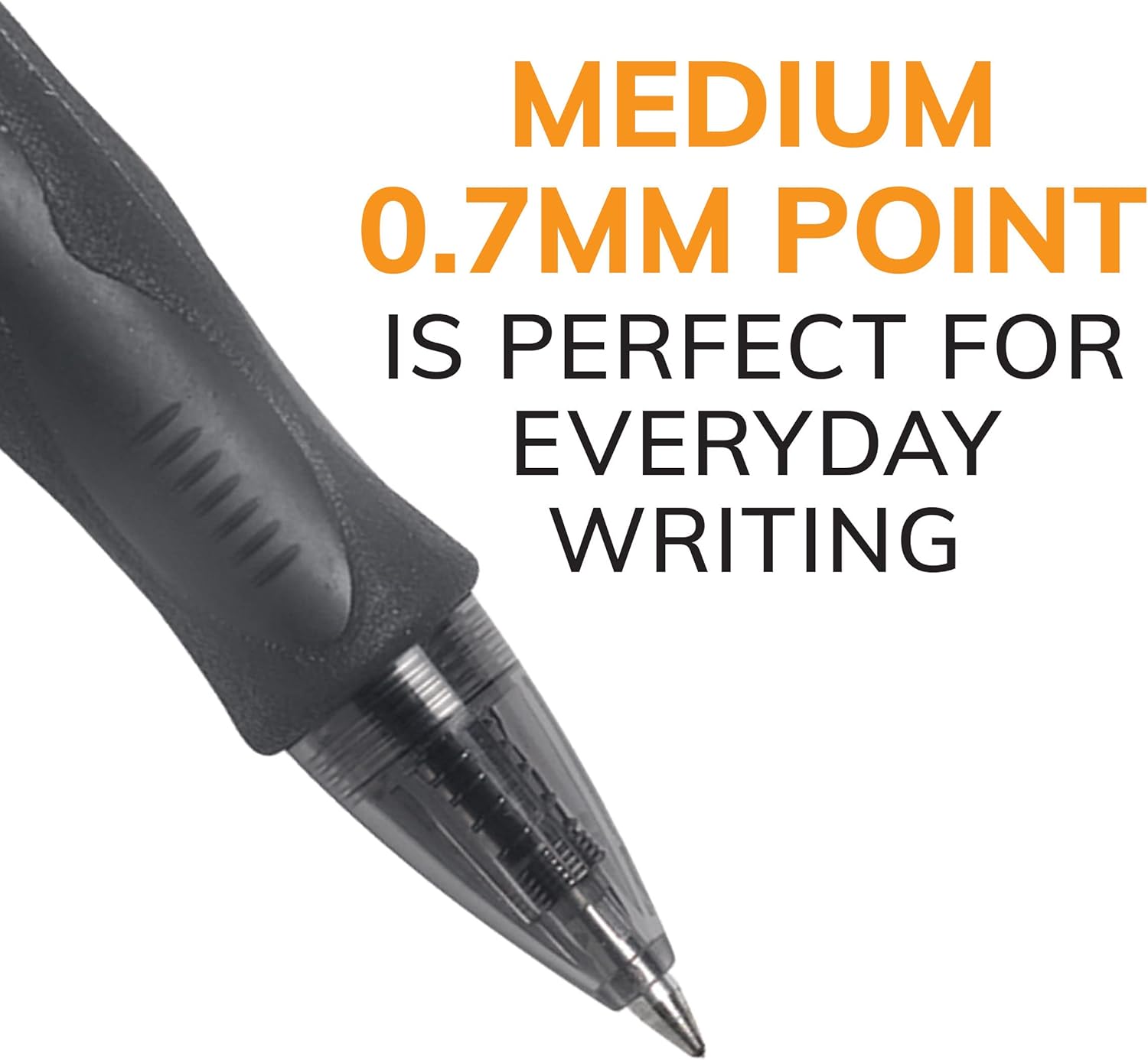 BIC Gelocity Original Black Gel Pens Medium Point 07mm 24Count Pack Retractable Gel Pens With Comfortable Grip